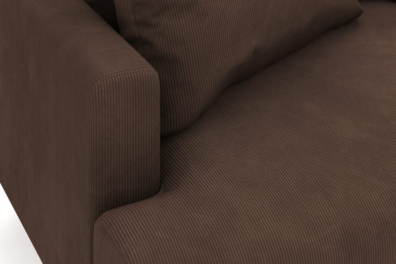 Menard 6-sits Högervänd L-formad Hörnsoffa i Manchester - Brun - Möbler - Soffa - Hörnsoffa