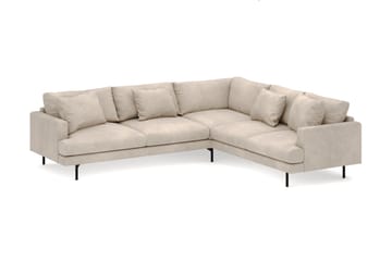 Menard 6-sits Högervänd L-formad Hörnsoffa i Manchester - Greige - Möbler - Soffa - Hörnsoffa