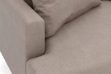 Menard 6-sits Högervänd L-formad Hörnsoffa i Tyg - Brun - Möbler - Soffa - Hörnsoffa