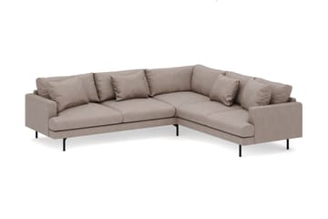 Menard 6-sits Högervänd L-formad Hörnsoffa i Tyg - Brun - Möbler - Soffa - Hörnsoffa