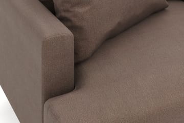 Menard 6-sits Högervänd L-formad Hörnsoffa i Tyg - Brun - Möbler - Soffa - Hörnsoffa