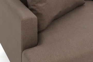 Menard 6-sits Högervänd L-formad Hörnsoffa i Tyg - Brun - Möbler - Soffa - Hörnsoffa