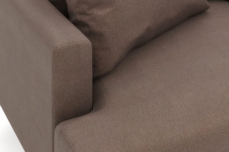 Menard 6-sits Högervänd L-formad Hörnsoffa i Tyg - Brun - Möbler - Soffa - Hörnsoffa