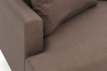 Menard 6-sits Högervänd L-formad Hörnsoffa i Tyg - Brun - Möbler - Soffa - Hörnsoffa