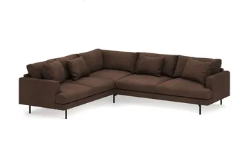 Menard 6-sits Vänstervänd L-formad Hörnsoffa i Manchester - Brun - Möbler - Soffa - Hörnsoffa