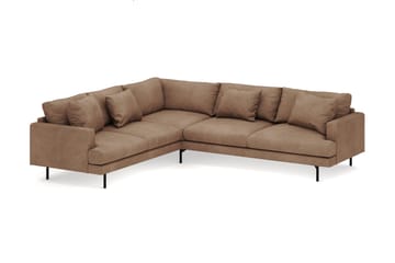 Menard 6-sits Vänstervänd L-formad Hörnsoffa i Manchester - Brun - Möbler - Soffa - Hörnsoffa