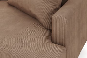 Menard 6-sits Vänstervänd L-formad Hörnsoffa i Manchester - Brun - Möbler - Soffa - Hörnsoffa