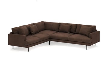 Menard 6-sits Vänstervänd L-formad Hörnsoffa i Manchester - Brun - Möbler - Soffa - Hörnsoffa