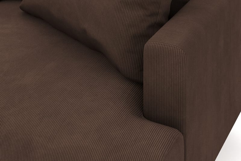 Menard 6-sits Vänstervänd L-formad Hörnsoffa i Manchester - Brun - Möbler - Soffa - Hörnsoffa