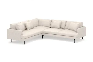 Menard 6-sits Vänstervänd L-formad Hörnsoffa i Tyg - Beige - Möbler - Soffa - Hörnsoffa