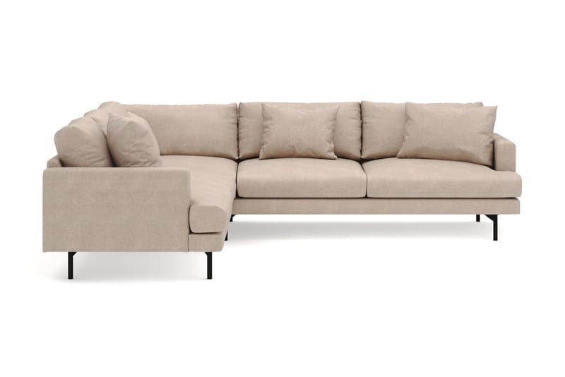 Menard 6-sits Vänstervänd L-formad Hörnsoffa i Tyg - Beige - Möbler - Soffa - Hörnsoffa