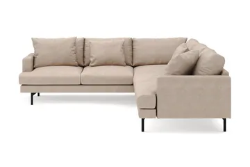 Menard 6-sits Vänstervänd L-formad Hörnsoffa i Tyg - Beige - Möbler - Soffa - Hörnsoffa