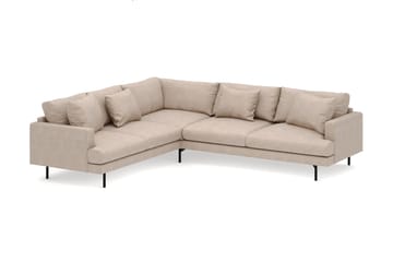 Menard 6-sits Vänstervänd L-formad Hörnsoffa i Tyg - Beige - Möbler - Soffa - Hörnsoffa