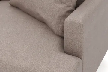 Menard 6-sits Vänstervänd L-formad Hörnsoffa i Tyg - Brun - Möbler - Soffa - Hörnsoffa