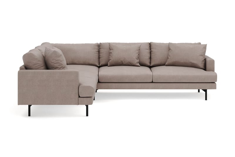 Menard 6-sits Vänstervänd L-formad Hörnsoffa i Tyg, Brun