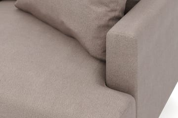 Menard 6-sits Vänstervänd L-formad Hörnsoffa i Tyg - Brun - Möbler - Soffa - Hörnsoffa