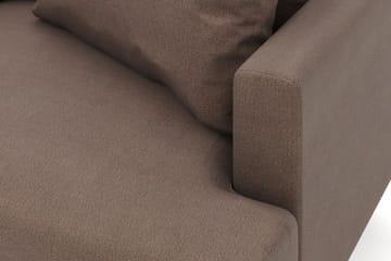 Menard 6-sits Vänstervänd L-formad Hörnsoffa i Tyg - Brun - Möbler - Soffa - Hörnsoffa