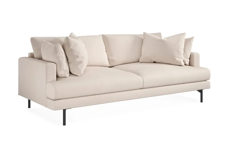Menard Soffgrupp 4-sits + 4-sits Djup Tygsoffa 225 cm bred - Beige - Möbler - Soffa - Soffgrupp