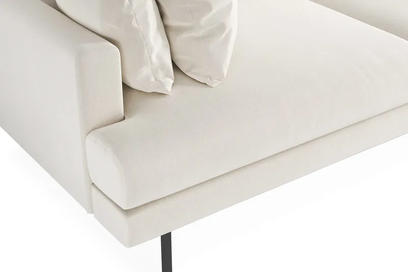Menard Soffgrupp 4-sits + 4-sits Djup Sammetssoffa 225 cm bred - Krämvit - Möbler - Soffa - Soffgrupp
