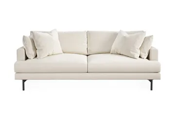 Menard Soffgrupp 4-sits + 4-sits Djup Sammetssoffa 225 cm bred - Krämvit - Möbler - Soffa - Soffgrupp