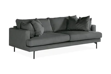 Menard Soffgrupp 4-sits + 4-sits Manchestersoffa - Grå - Möbler - Soffa - Soffgrupp