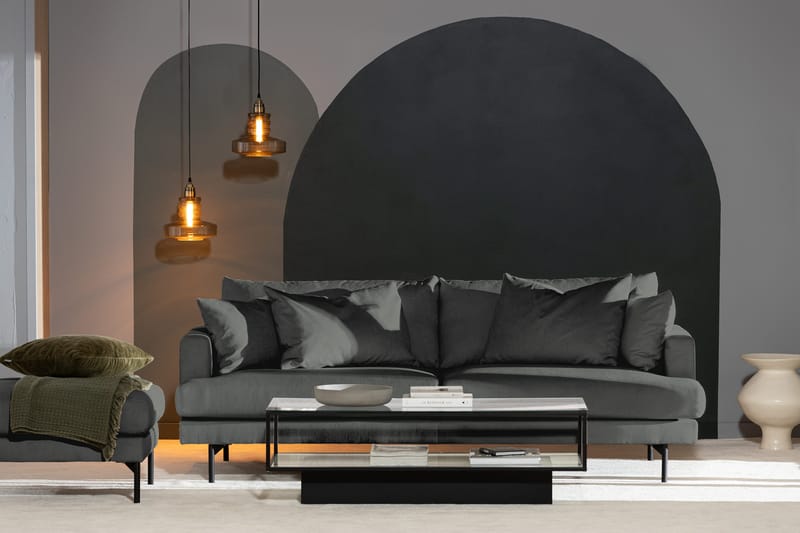 Menard Soffgrupp 4-sits + 4-sits Manchestersoffa - Grå - Möbler - Soffa - Soffgrupp
