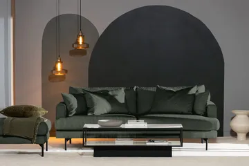 Menard Soffgrupp 4-sits + 4-sits Manchestersoffa - Grön - Möbler - Soffa - Soffgrupp