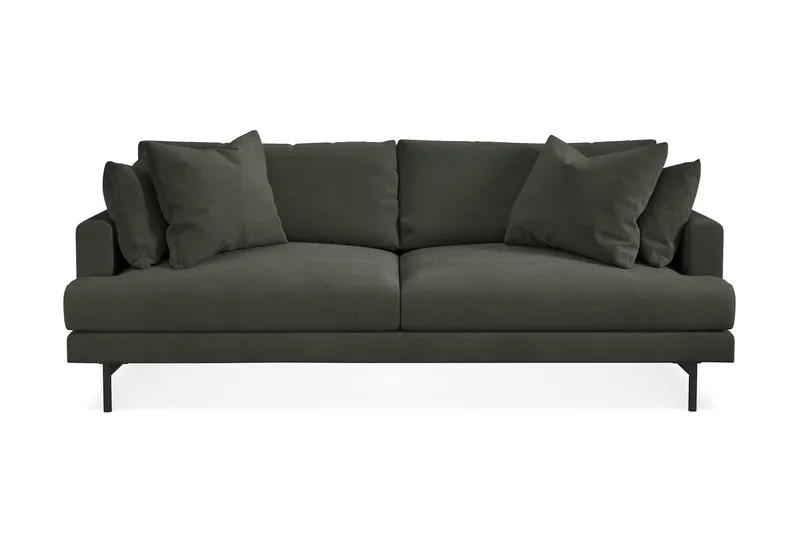 Menard Soffgrupp 4-sits + 4-sits Manchestersoffa - Mörkgrön - Möbler - Soffa - Soffgrupp