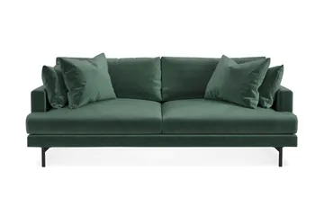Menard Soffgrupp 4-sits + 4-sits Sammetssoffa - Mörkgrön - Möbler - Soffa - Soffgrupp