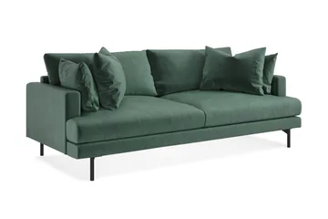 Menard Soffgrupp 4-sits + 4-sits Sammetssoffa - Mörkgrön - Möbler - Soffa - Soffgrupp