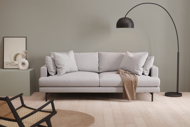 Menard Soffgrupp 4-sits + 4-sits Tygsoffa - Ljusgrå - Möbler - Soffa - Soffgrupp