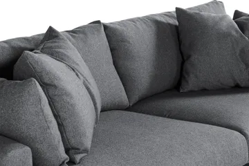 Menard Soffgrupp 4-sits + 4-sits Tygsoffa - Mörkgrå - Möbler - Soffa - Soffgrupp