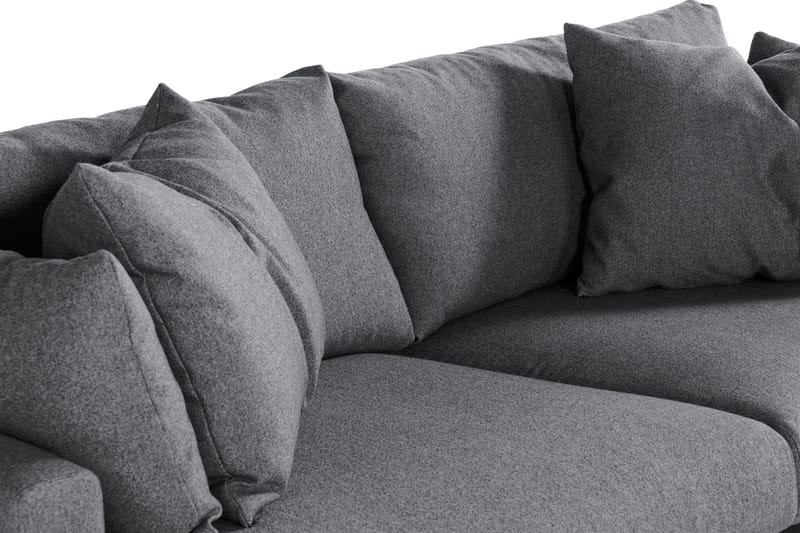 Menard Soffgrupp 4-sits + 4-sits Tygsoffa - Mörkgrå - Möbler - Soffa - Soffgrupp