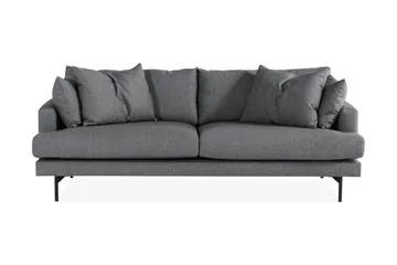Menard Soffgrupp 4-sits + 4-sits Tygsoffa - Mörkgrå - Möbler - Soffa - Soffgrupp