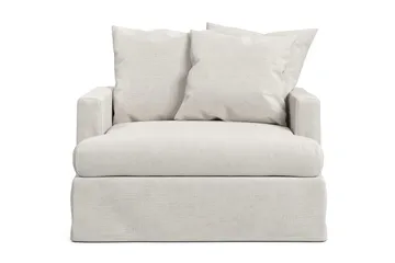 Menard Soffgrupp 4-sits Högervänd L-formad Schäslongsoffa + Fåtölj i Bouclé - Vit - Möbler - Soffa - Soffgrupp
