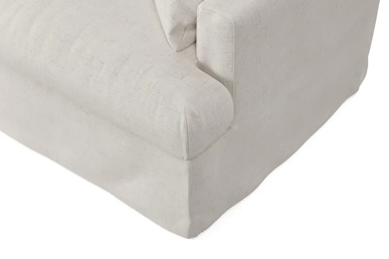 Menard Soffgrupp 4-sits Högervänd L-formad Schäslongsoffa + Fåtölj i Bouclé - Vit - Möbler - Soffa - Soffgrupp