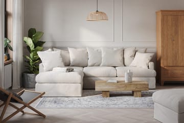 Menard Soffgrupp 4-sits Vänstervänd L-formad Schäslongsoffa + Fåtölj i Tyg - Beige - Möbler - Soffa - Soffgrupp