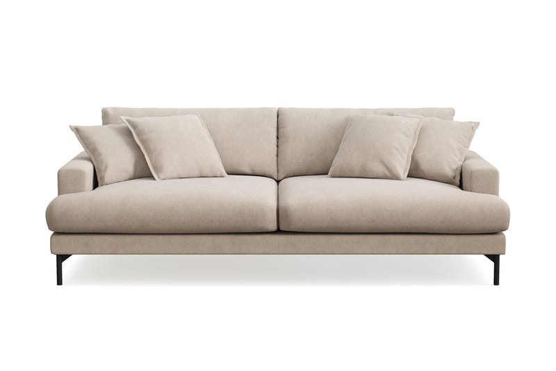 Menard Premium 4-sits Djup Soffa i Tyg - Beige - Möbler - Soffa - 4 sits soffa