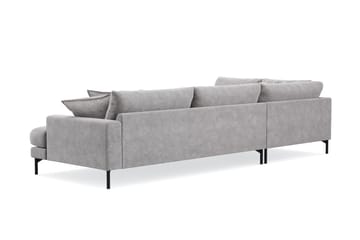 Menard Premium 5-sits Vänstervänd L-formad Djup Schäslongsoffa i Chenille - Grå - Möbler - Soffa - Divansoffa & schäslongsoffa