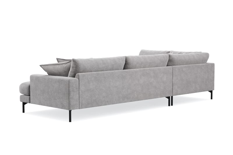 Menard Premium 5-sits Vänstervänd L-formad Djup Schäslongsoffa i Chenille - Grå - Möbler - Soffa - Divansoffa & schäslongsoffa