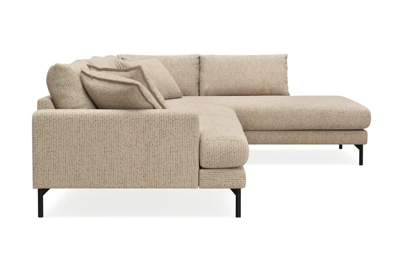 Menard Premium 5-sits Högervänd L-formad Djup Schäslongsoffa i Chenille - Beige - Möbler - Soffa - Divansoffa & schäslongsoffa