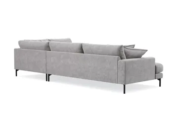 Menard Premium 5-sits Högervänd L-formad Djup Schäslongsoffa i Chenille - Grå - Möbler - Soffa - Divansoffa & schäslongsoffa