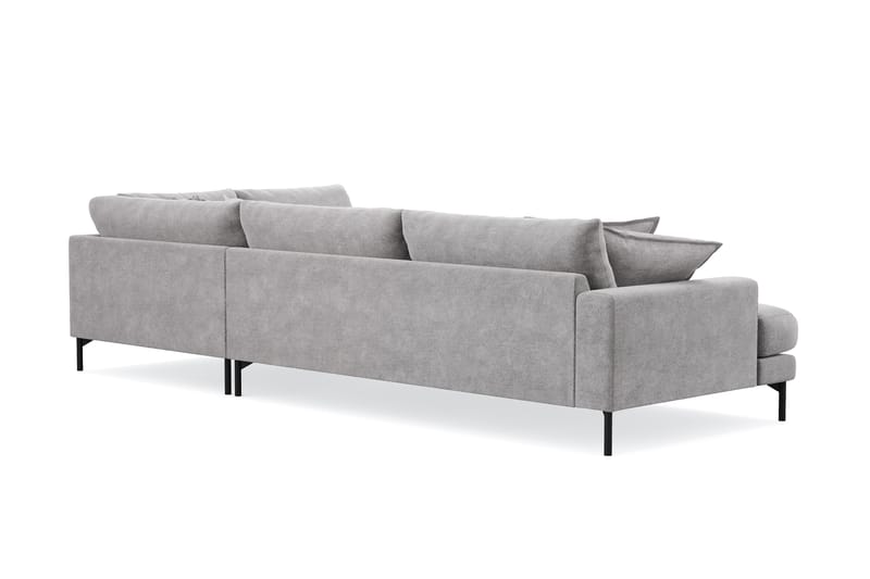 Menard Premium 5-sits Högervänd L-formad Djup Schäslongsoffa i Chenille - Grå - Möbler - Soffa - Divansoffa & schäslongsoffa