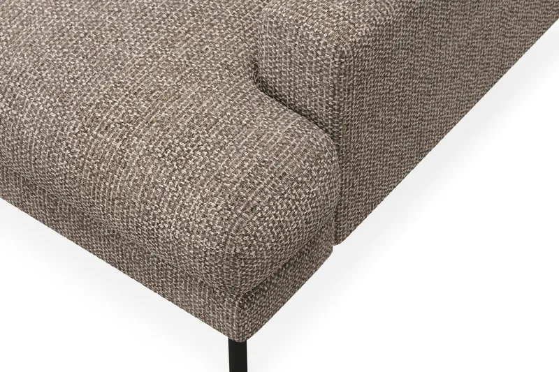 Menard Premium 5-sits Vänstervänd L-formad Djup Schäslongsoffa i Chenille - Brun - Möbler - Soffa - Divansoffa & schäslongsoffa