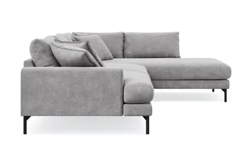 Menard Premium 5-sits Högervänd L-formad Djup Schäslongsoffa i Chenille - Grå - Möbler - Soffa - Divansoffa & schäslongsoffa