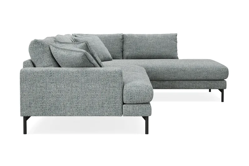 Menard Premium 5-sits Högervänd L-formad Djup Schäslongsoffa i Chenille - Grå/Blå - Möbler - Soffa - Divansoffa & schäslongsoffa