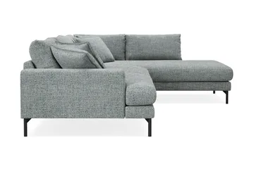 Menard Premium 5-sits Högervänd L-formad Djup Schäslongsoffa i Chenille - Grå/Blå - Möbler - Soffa - Divansoffa & schäslongsoffa