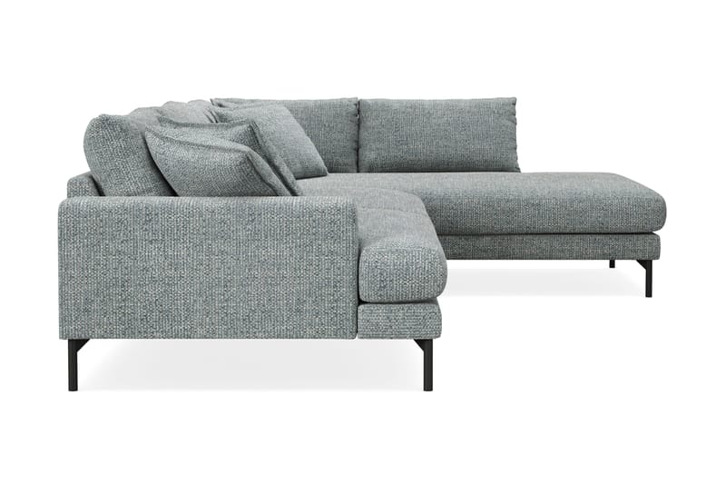 Menard Premium 5-sits Högervänd L-formad Djup Schäslongsoffa i Chenille - Grå/Blå - Möbler - Soffa - Divansoffa & schäslongsoffa