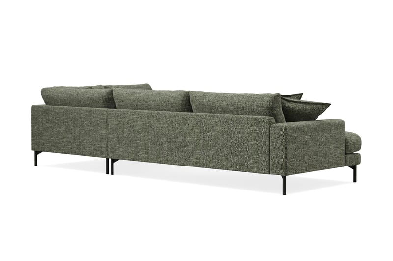 Menard Premium 5-sits Högervänd L-formad Djup Schäslongsoffa i Chenille - Grön - Möbler - Soffa - Divansoffa & schäslongsoffa