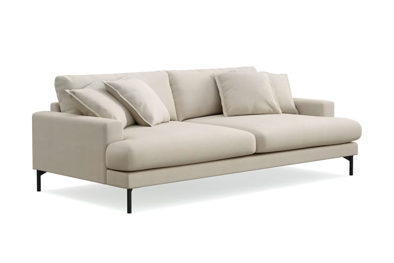 Menard Premium 4-sits Djup Soffa i Tyg - Beige - Möbler - Soffa - 4 sits soffa
